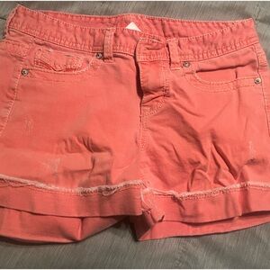 Coral colored Maurice’s 5/6 shorts
